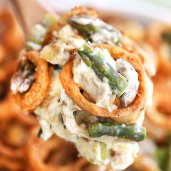 Best Ever Asparagus Casserole - Recipe photo by peasandpeonies