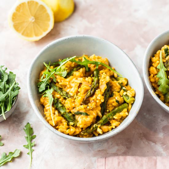 LEMON RISOTTO WITH ASPARAGUS - Recipe photo by nattwrobel