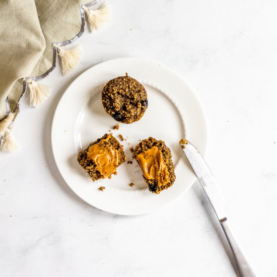 Blueberry Oat Bran Muffins - Recipe photo by tararochfordnutrition