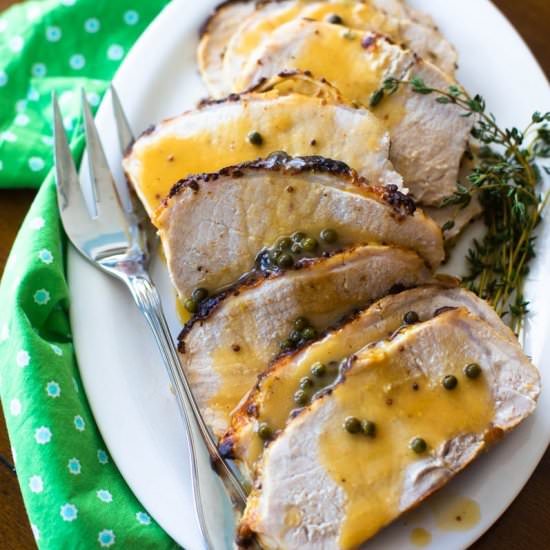 Pork loin & green peppercorn sauce - Recipe photo by peanut.blossom