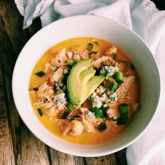 Instant Pot Buffalo Chicken Soup - Recipe photo by whipandwander