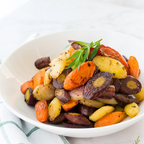 Rainbow Carrots in Tarragon Butter - Recipe photo by senseandedibility
