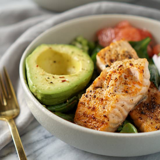 Whole30 Green Goddess Salmon Bowls - Recipe photo by jzeats
