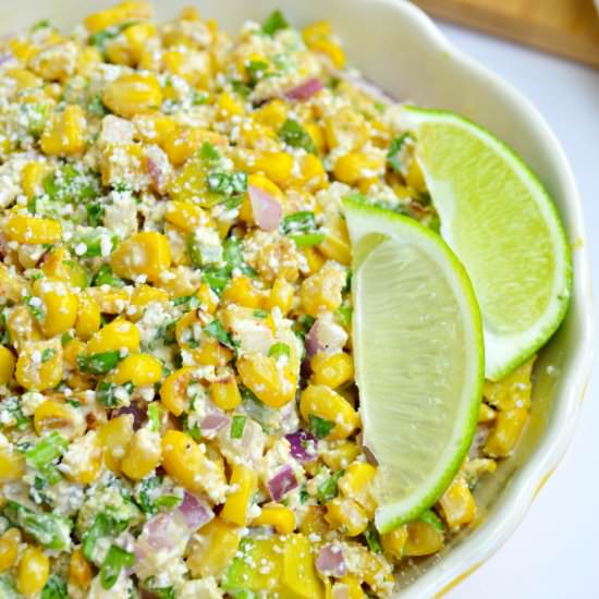 MEXICAN STREET CORN SALAD - Recipe photo by Stylish Cravings