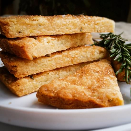 Rosemary Shortbread - Recipe photo by The Cosmic Cookie Jar