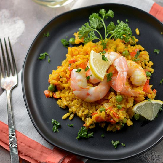 Shrimp Paella - Recipe photo by SimpleSeasonal
