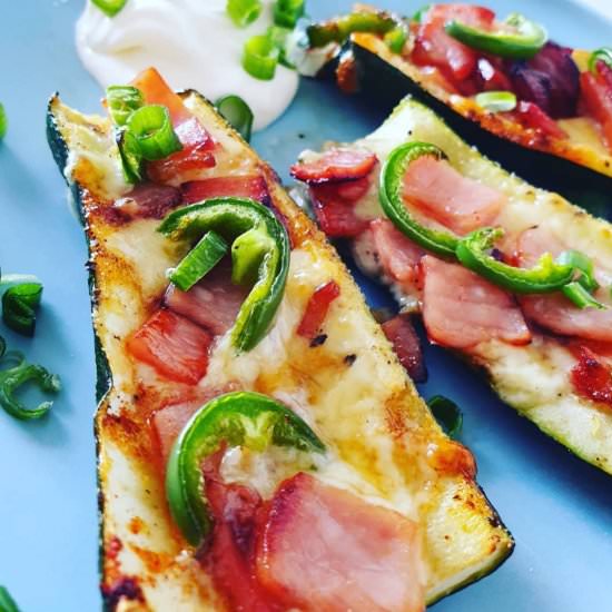 Keto Zucchini Skins - Recipe photo by Naughty and Nice Kitchen