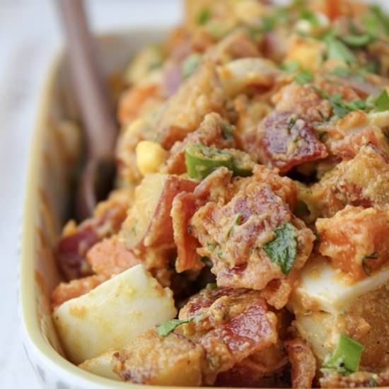 Mayo Free Loaded Sweet Potato Salad - Recipe photo by waystomyheart