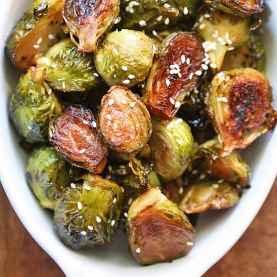 asian style brussels sprouts - Recipe photo by vered