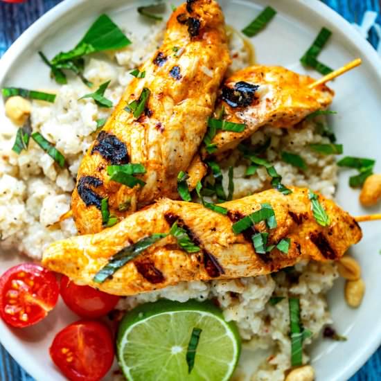 Curry Chicken Satay - Recipe photo by wendybpolisi
