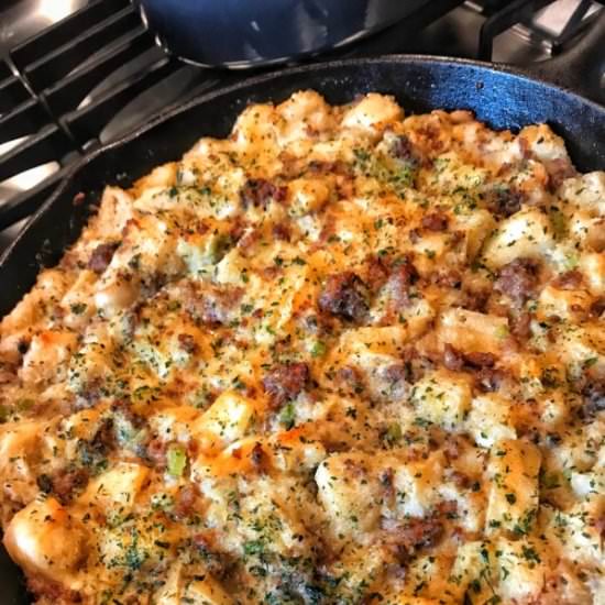 Bread Dumpling Sausage Skillet - Recipe photo by Chateau Dumplings