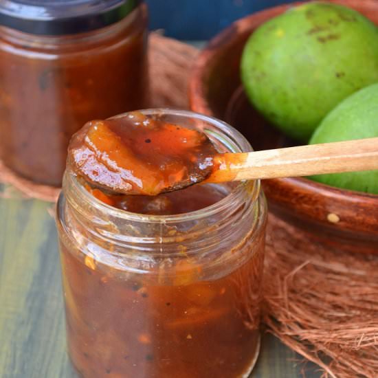 Raw Mango Sweet Sour & Spicy Pickle - Recipe photo by rakshaskitchen