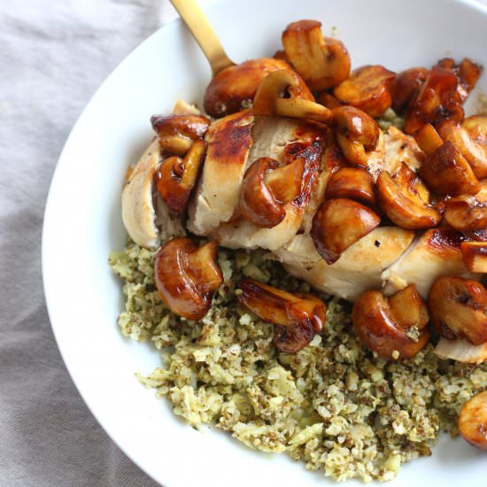 Balsamic Mushroom Chicken - Recipe photo by GrabSomeJoy