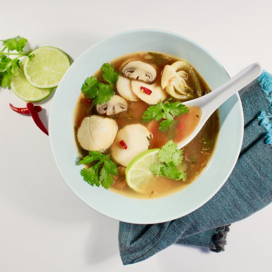 Hot and Sour Scallop Soup - Recipe photo by the good eats co