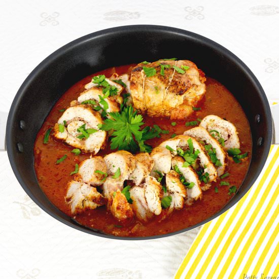 Stuffed Chicken Breast Tomato Sauce - Recipe photo by pattysaveurs