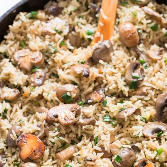 One Pot Mushroom Rice - Recipe photo by currytrail
