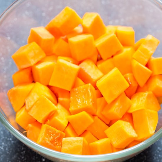 How To Cut Butternut Squash - Recipe photo by currytrail