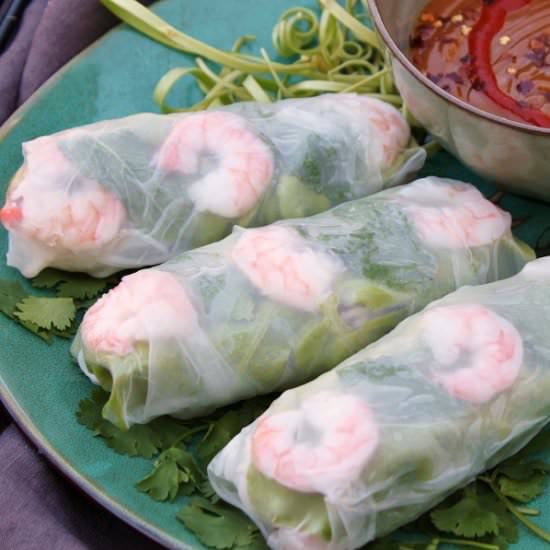 Vietnamese Shrimp Salad Rolls - Recipe photo by dishnthekitchen