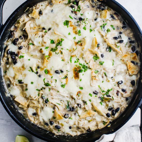 Chicken Verde Enchilada Skillet - Recipe photo by AimeeMarsLiving