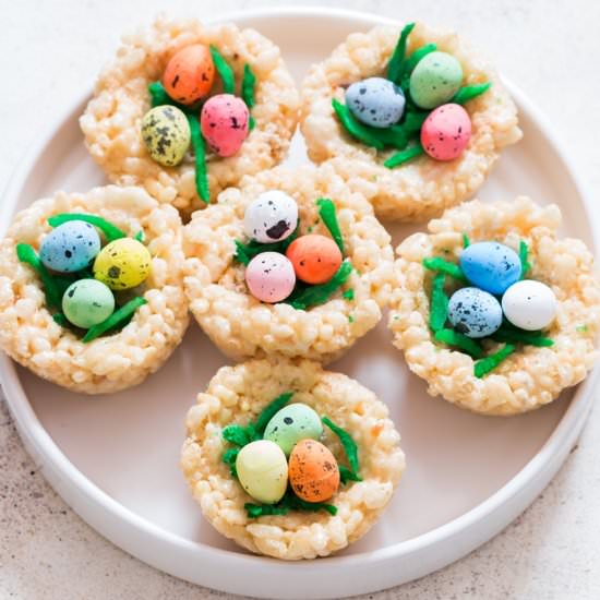 Easter Rice Krispie Egg Nests - Recipe photo by currytrail