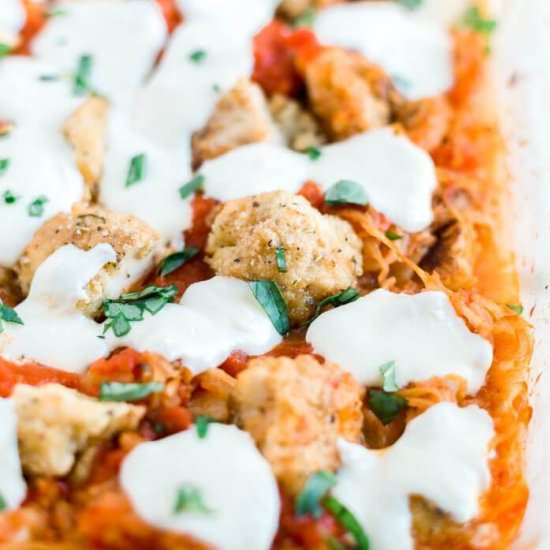 Chicken Parm Squash Casserole - Recipe photo by WhatMollyMade