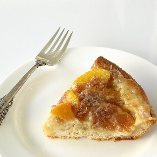 Peach Kuchen – Peach Coffee Cake - Recipe photo by delightfulrepast