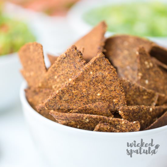 Paleo Tortilla Chips - Recipe photo by Wicked Spatula