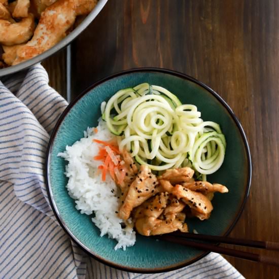 Weeknight Korean Chicken Rice Bowls - Recipe photo by FunnyLoveLindsay