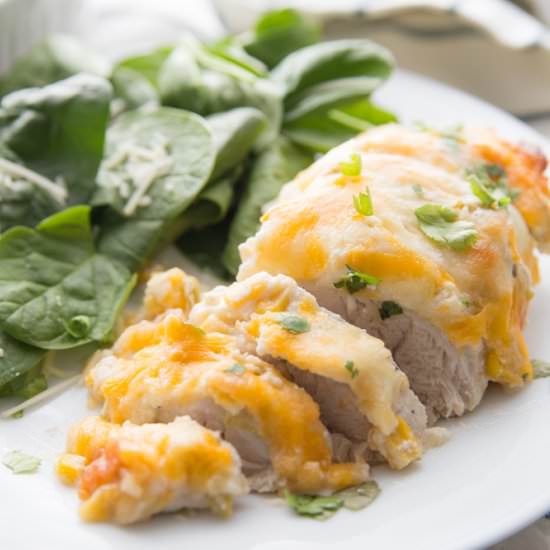 Creamy Fiesta Chicken Bake - Recipe photo by familyfreshmeals