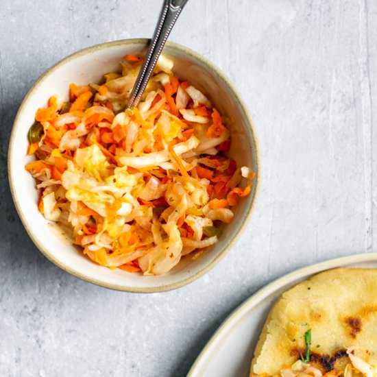 Salvadoran Curtido - Recipe photo by thecuriouschickpea