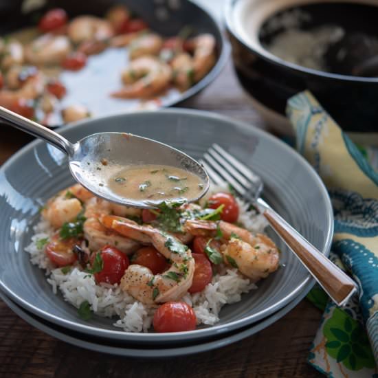 Shrimp & Tomatoes in Lemon Butter - Recipe photo by beyondkimchee