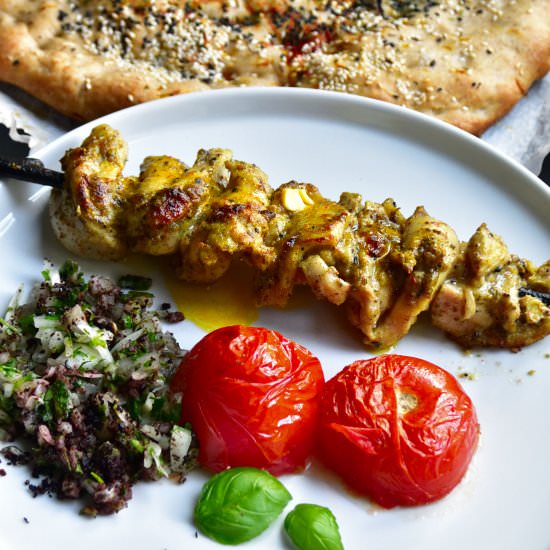 Persian seven-spice chicken kebab - Recipe photo by Shamshiri cAfe