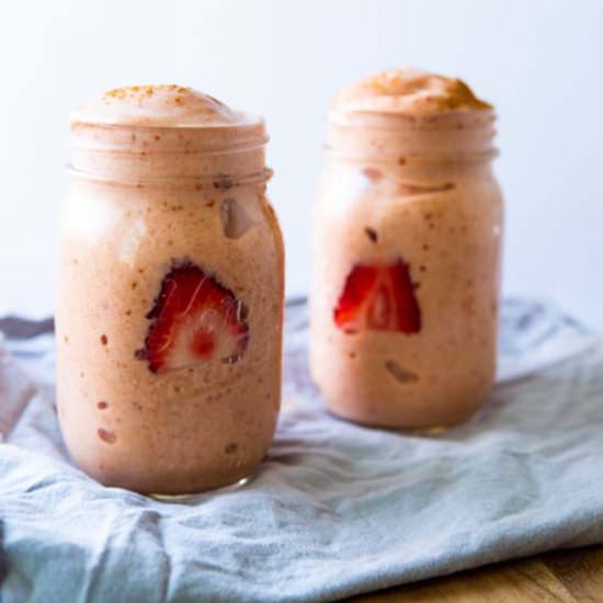 Strawberry Cauliflower Smoothie - Recipe photo by theseasonaljunkie