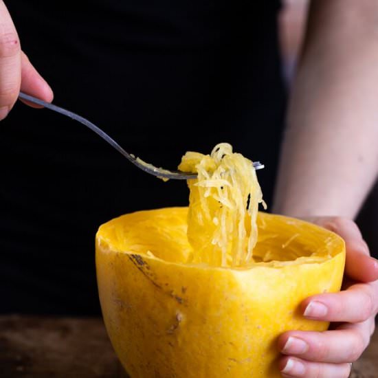 Instant Pot Spaghetti Squash - Recipe photo by foodfaithfitness