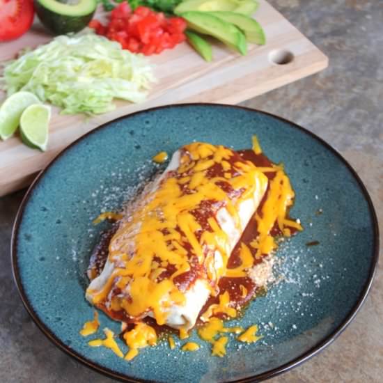 Lightened-Up Smothered Burritos - Recipe photo by Flipped-Out Food