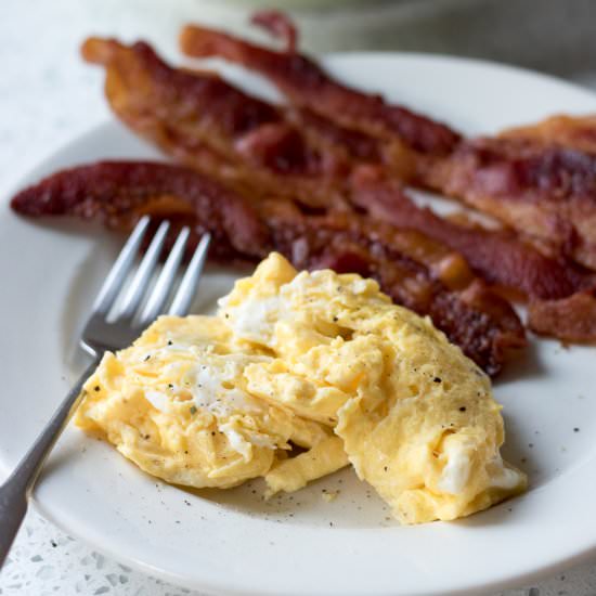 Scrambled Eggs in Bacon Fat - Recipe photo by LifesLittleSweets