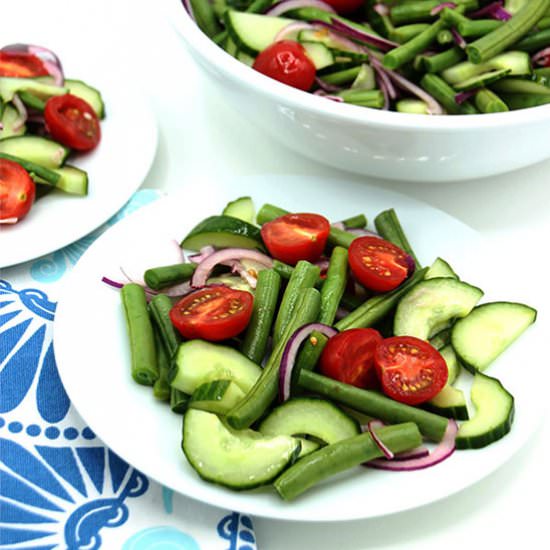Fresh green bean salad - Recipe photo by veganwithgusto