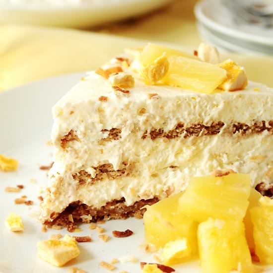 Pineapple Mango Icebox Cake - Recipe photo by butter and bliss