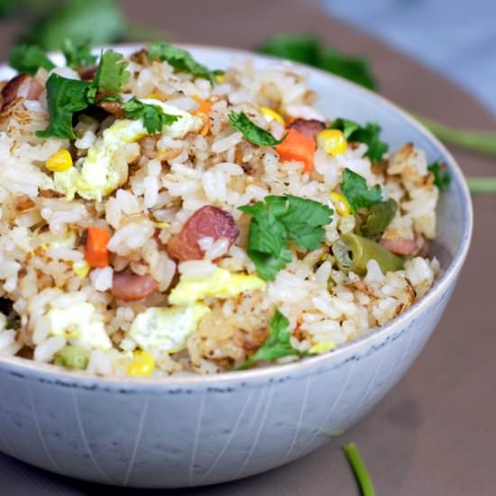 Bacon Fried Rice - Recipe photo by DeliciousbyDesign