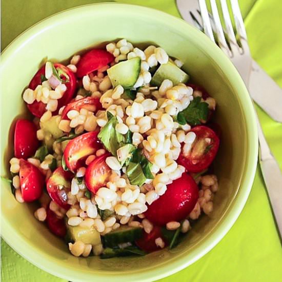 Barley Vegetable Provencal Salad - Recipe photo by Lisa G Cooks