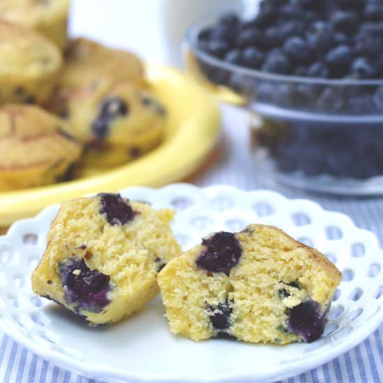 Blueberry Cornmeal Muffins - Recipe photo by Share The Recipe