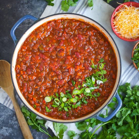Hearty Vegetarian Chili - Recipe photo by whatshouldimakefor