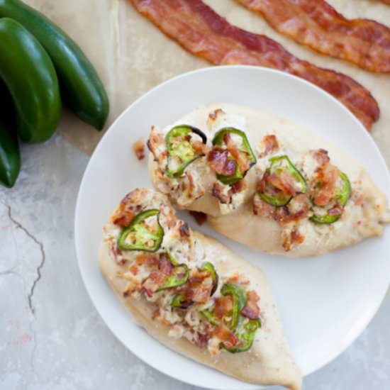 Jalapeno Popper Stuffed Chicken - Recipe photo by thymeandjoy