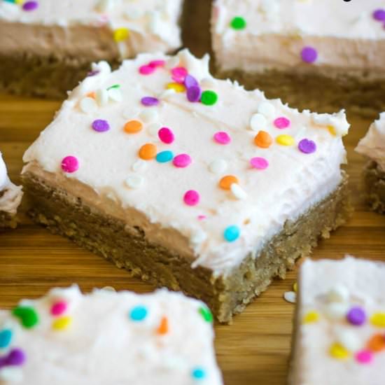 Sugar Cookie Bars w/Peach Frosting - Recipe photo by Sweet Beginnings
