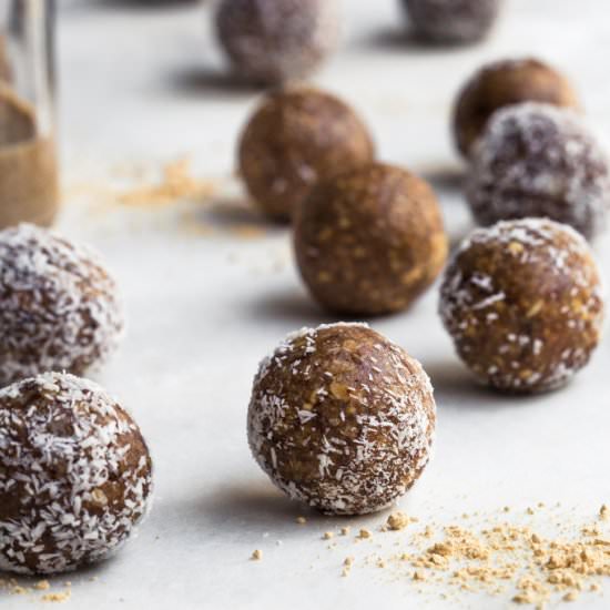 Almond Butter Oat Energy Balls - Recipe photo by My Goodness Kitchen