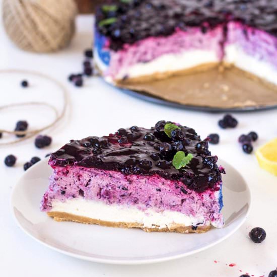 Blueberry Lemon Cheesecake - Recipe photo by Blondie-ish at kitchen