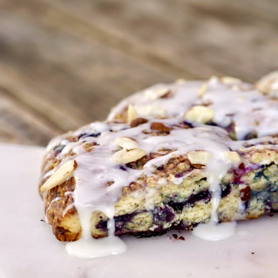 Blueberry Cream Scones - Recipe photo by simmerandsauce