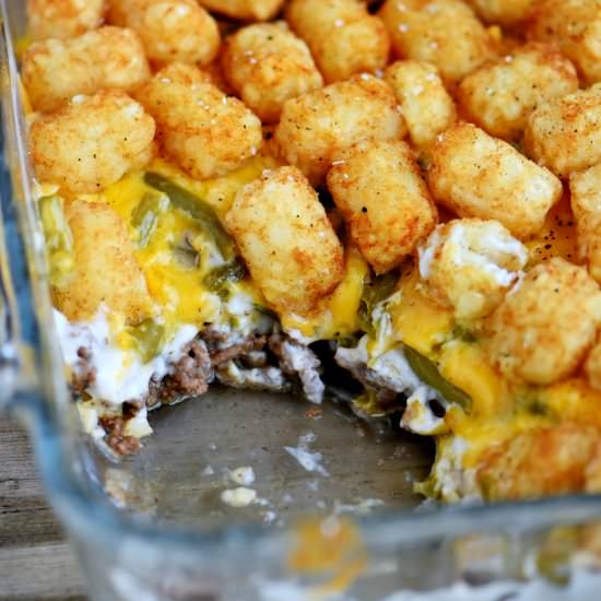 THE BEST TATER TOT CASSEROLE - Recipe photo by MomOnTimeout