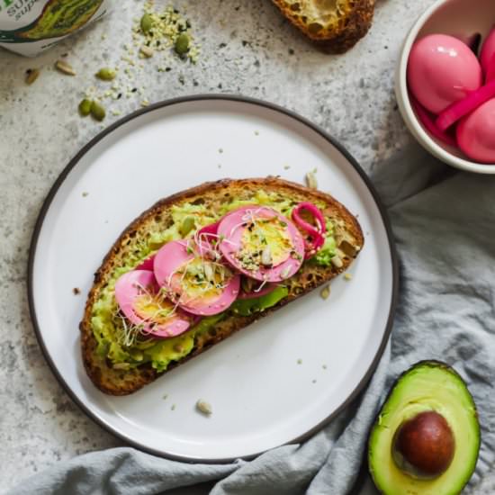 Beet Avocado Toast - Recipe photo by thenourishedmind