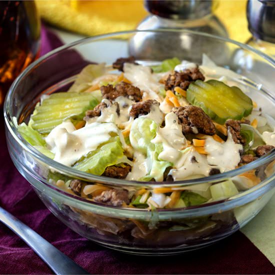 KETO BIG MAC SALAD - Recipe photo by twosleeevers